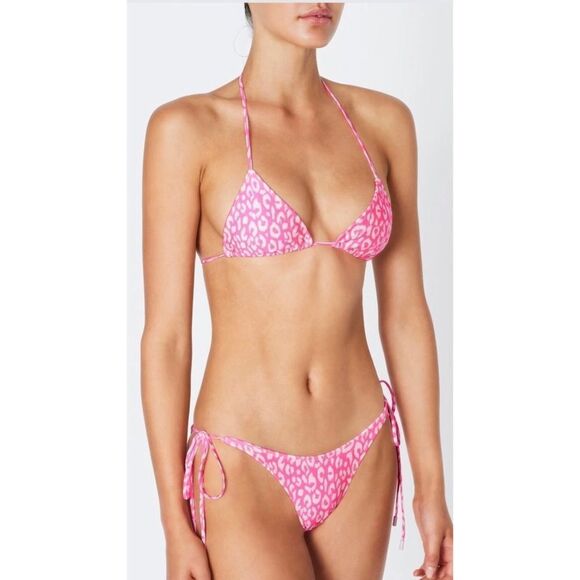 TRIANGLE VINCA Pink Leopard w/ matching bag 💕 NWT - Picture 2 of 9